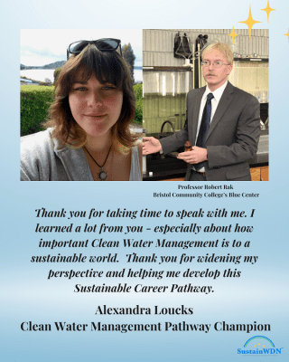 Alexandra Loucks, Clean Water Management Pathway Champion